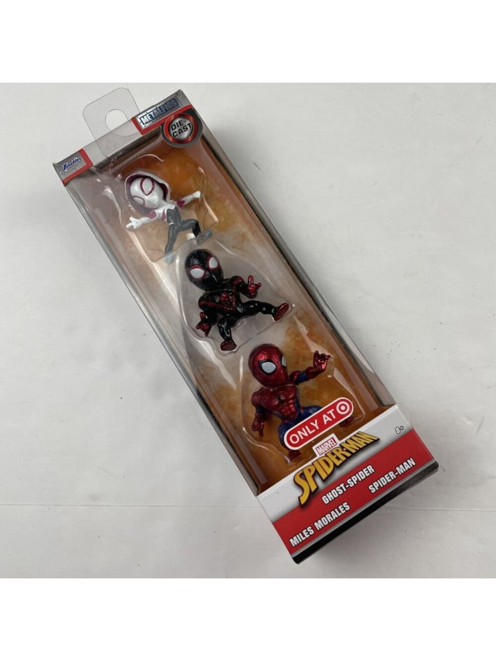 Jada Marvel Metalfigs Spider-Man Miles Morales Ghost Spider 3 pack Die-Cast Toys